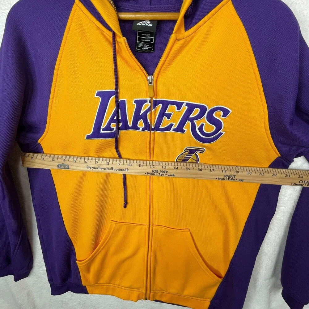 Los Angeles Lakers NBA Adidas Full Zip Up Hoodie/Jacket Mens Medium